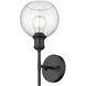 Axel 1 Light 6.5 inch Matte Black Wall Sconce Wall Light in Seeded Glass